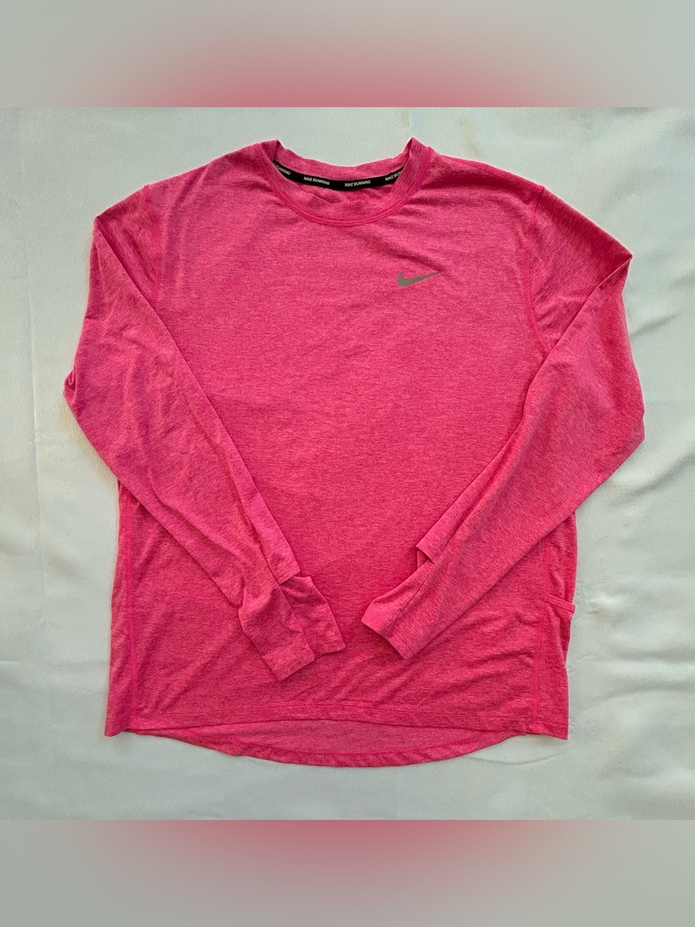 Nike Pink Heather Dri-FIT Running Top Womens XLarge